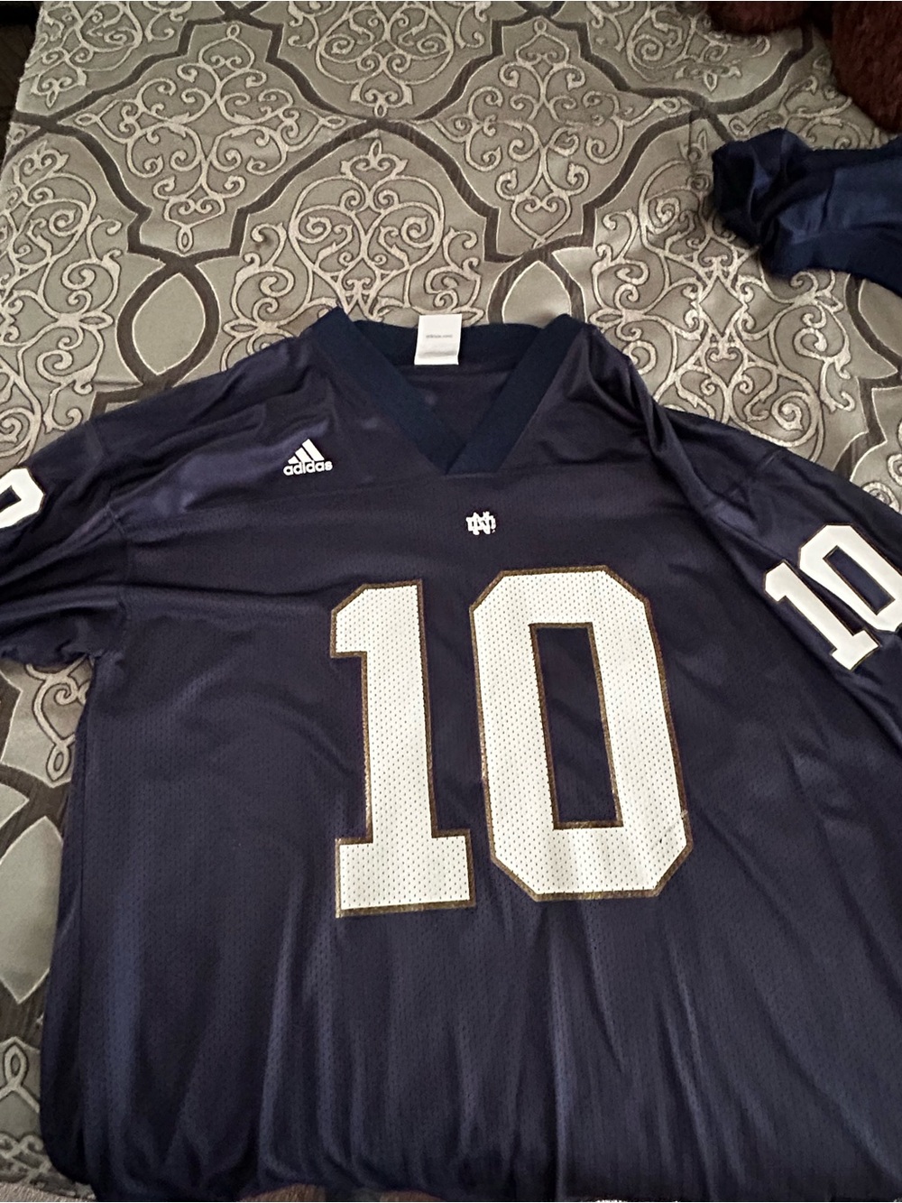 Adidas Men's Navy Blue #10 Football Jersey